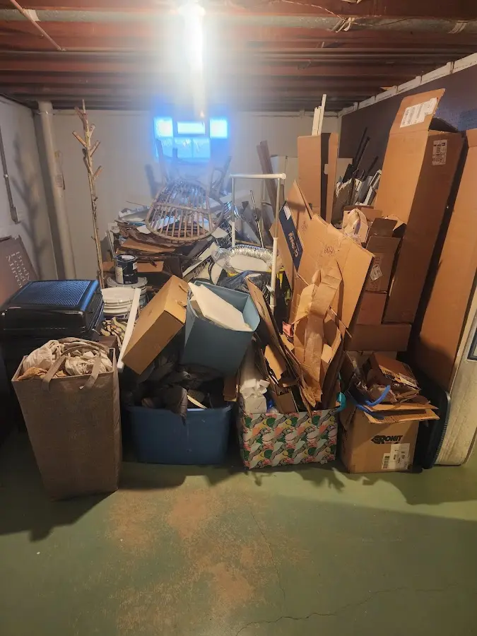 Roll-off dumpster container at job site for 20 Yard Dumpster Rental in Sturbridge